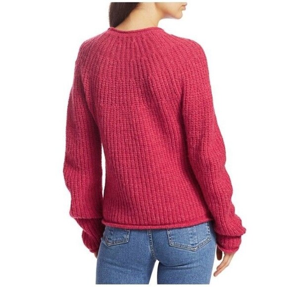 Rag & Bone Joseph Alpaca Wool Sweater Radish Pink Large - Picture 4 of 14